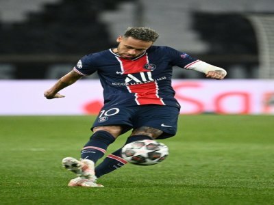 L'attaquant brésilien du Paris-SG, Neymar, lors de la demi-finale aller de la Ligue des champions à domicile contre Manchester City, le 28 avril 2021 - Anne-Christine POUJOULAT [AFP]