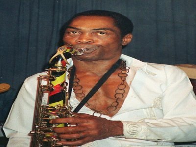 Le musicien nigérian Fela Kuti, créateur de l'"afro-beat", le 15 septembre 1988 à Lagos - STAFF [AFP/Archives]