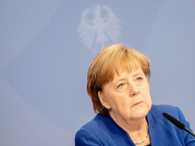 La chancelière Angela Merkel à Berlin le 6 mai 2021 - Filip SINGER [POOL/AFP]