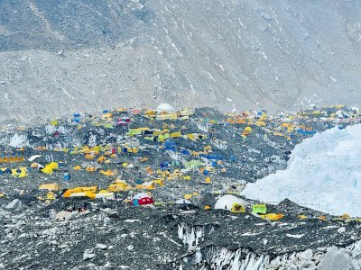 Le camp de base de l'Everest, le 30 avril 2021 au Népal - PRAKASH MATHEMA [AFP/Archives]