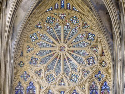 La rosace de la cathédrale de Metz, le 20 mars 2021 - JEAN-CHRISTOPHE VERHAEGEN [AFP/Archives]
