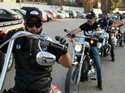 Le Benghazi Motorcycles Club, créé en 2014, compte 120 membres - Abdullah DOMA [AFP]