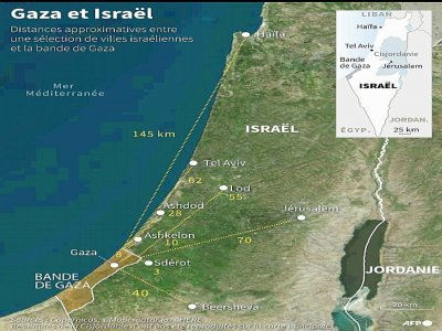 Gaza et Israël : un conflit dans un mouchoir de poche - Gal ROMA [AFP]