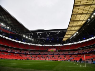 Le stade de Wembley, avant le coup d'envoi de la demi-finale de la Coupe d'Angleterre entre Manchester City et Brighton, le 6 avril 2019 à Londres - Daniel LEAL-OLIVAS [AFP/Archives]