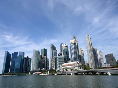 Le quartier financier de la ville de Singapour, le 14 avril 2021 - ROSLAN RAHMAN [AFP/Archives]