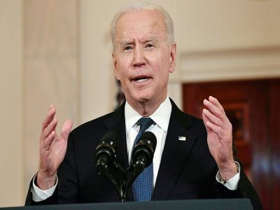 Le président américain Joe Biden parle à la presse à Washington le 20 mai 2021 - Nicholas Kamm [AFP]