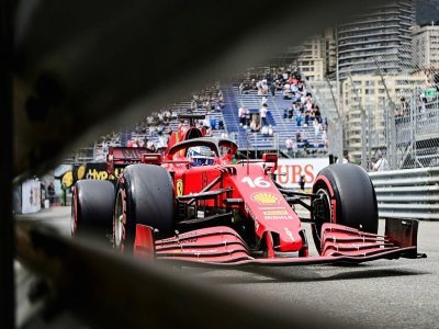 Le Monégasque Charles Leclerc (Ferrari) lors des qualifications du GP de Monaco, le 22 mai 2021 - ANDREJ ISAKOVIC [AFP/Archives]
