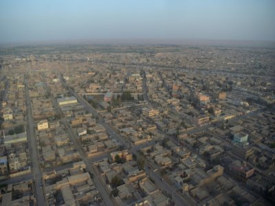 Vue aérienne de Lashkar Gah, dans la province du Helmand, le 25 mars 2021 en Afghanistan - WAKIL KOHSAR [AFP]