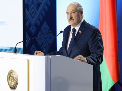 Le président bélarusse Alexandre Loukachenko, le 11 février 2021 à Minsk - Pavel ORLOVSKY [BELTA/AFP/Archives]