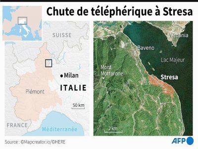 Chute de téléphérique à Stresa - [AFP]