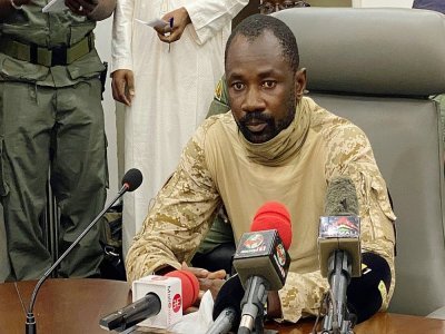 Le colonel Assimi Goita, homme fort de la junte malienne à Bamako, le 19 août 2020 - MALIK KONATE [AFP/Archives]