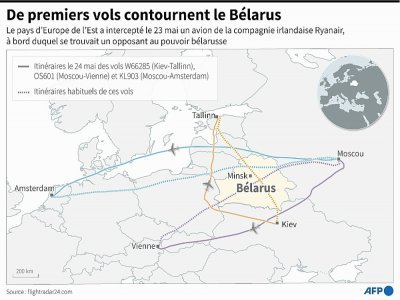 De premiers vols contournent le Bélarus - Kenan AUGEARD [AFP]