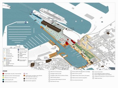 La Ville de Cherbourg a fait un point d'étape mercredi 26 mai sur le projet d'aménagement du quai Lawton-Collins, dont la réalisation commencera en 2026.  - Ville de Cherbourg