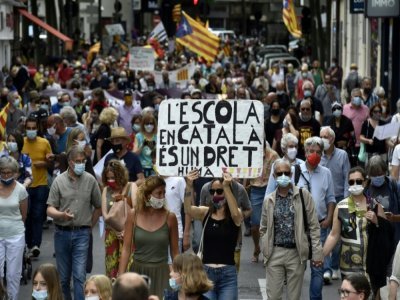 Manifestation à Perpignan le 29 mai 2021 pour la défense des langues régionales - RAYMOND ROIG [AFP]