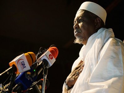 L'imam Mahmoud Dicko, le 28 août 2020 à Bamako, au Mali - ANNIE RISEMBERG [AFP/Archives]