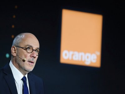 Stéphane Richard, PDG d'Orange, le 13 février 2020 à Paris - ERIC PIERMONT [AFP/Archives]