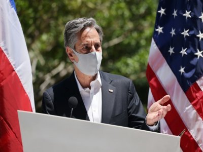 Le secrétaire d'Etat américain Antony Blinken, le 2 juin 2021 à San José, au Costa Rica - EVELYN HOCKSTEIN [POOL/AFP/Archives]