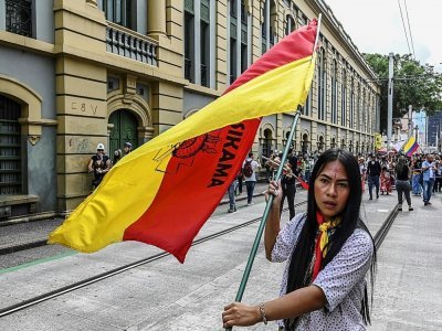 Manifestation contre le président colombien Ivan Duque le 5 juin 2021 à Medellin - JOAQUIN SARMIENTO [AFP]