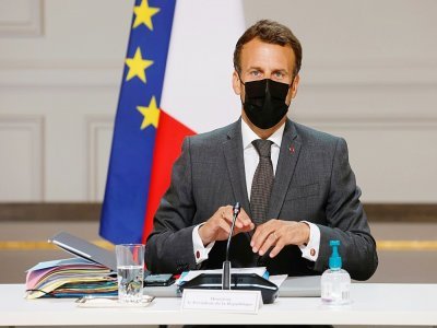 Emmanuel Macron lors du conseil des ministres du 9 juin 2021 - Ludovic MARIN [POOL/AFP]