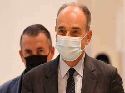 Jean-François Copé arrive au tribunal de Paris, le 9 juin 2021 - Bertrand GUAY [AFP/Archives]