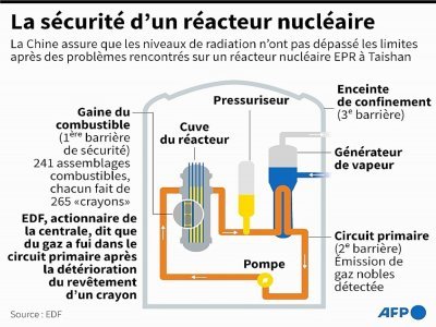 La sécurité d'un réacteur nucléaire - Jonathan WALTER [AFP]