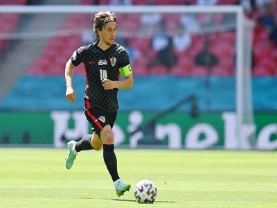 Le capitaine croate Luka Modric contre l'Angleterre à l'Euro le 13 juin 2021 à Wembley - Glyn KIRK [POOL/AFP/Archives]
