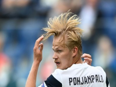L'attaquant finlandais Joel Pohjanpalo lors du match de l'Euro contre la Russie le 16 juin 2021 à Saint-Pétersbourg - Kirill KUDRYAVTSEV [POOL/AFP/Archives]