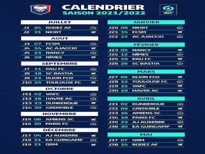 Le calendrier du Stade Malherbe Caen. - LFP