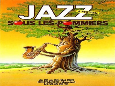 L'affiche de Jazz sous les pommiers de 1987. - Jazz sous les pommiers