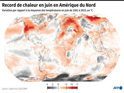 Record de chaleur en juin en Amérique du Nord - Simon MALFATTO [AFP]