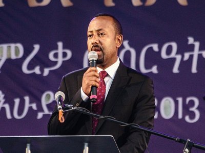 Le Premier ministre éthiopien Abiy Ahmed à Addis Abeba, le 13 juin 2021. - Amanuel SILESHI [AFP/Archives]