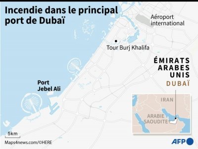 Explosion et incendie dans le principal port de Dubai - Nicolas RAMALLO [AFP]