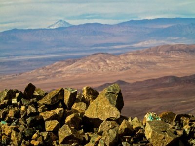 Vue du désert d'Atacama depuis la mine de cuivre de Kiara, dans le nord du chili, le 22 juin 2021 - Glenn ARCOS [AFP]