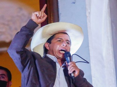 Pedro Castillo à Lima, le 15 juin 2021 - Gian MASKO [AFP/Archives]