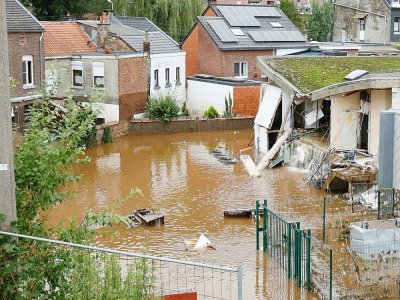 Inondations à Pepinster, le 16 juillet 2021 en Belgique - BRUNO FAHY [BELGA/AFP/Archives]