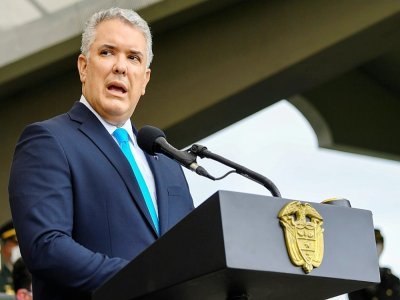 Le président colombien Ivan Duque à Bogota le 20 juillet 2021 - Juan BARRETO [AFP]