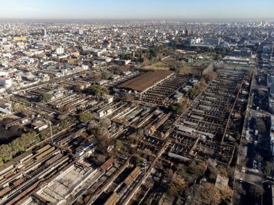 Vue aérienne du marché Liniers de Buenos Aires, le 16 juillet 2021 en Argentine - RONALDO SCHEMIDT [AFP]