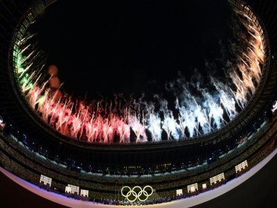 La cérémonie d'ouverture des Jeux olympiques de Tokyo, le 23 juillet 2021 - Andrej ISAKOVIC [AFP]