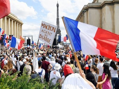 Manifestation anti pass sanitaire à Paris le 24 juillet 2021 - Alain JOCARD [AFP]