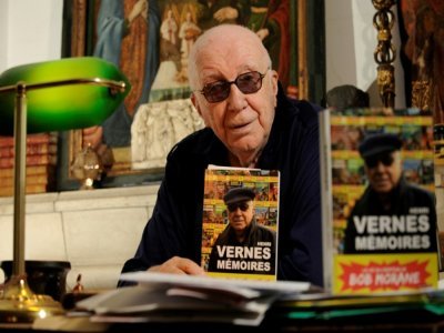 Henri Vernes le créateur de Bob Morane à Bruxelles le 24 février 2012 - JOHN THYS [AFP/Archives]