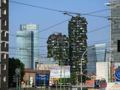 Le Bosco Verticale à Milan, le 2 juin 2021 - MIGUEL MEDINA [AFP]
