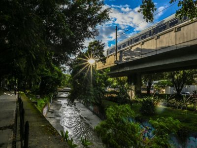 Corridor vert à Medellin en Colombie, le 15 juin 2021 - JOAQUIN SARMIENTO [AFP]