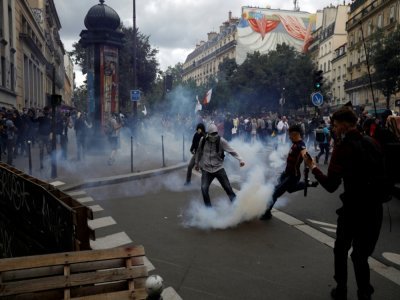 Manifestation contre le pass sanitaire, le 31 juillet 2021 à Paris - GEOFFROY VAN DER HASSELT [AFP]