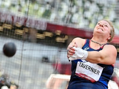 La lanceuse de marteau Alexandra Tavernier lors des qualifications, le 1er août 2021 aux Jeux olympiques de Tokyo - Andrej ISAKOVIC [AFP]