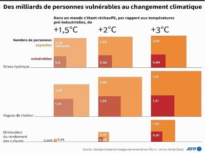 Des milliards de personnes vulnérables au changement climatique - Simon MALFATTO [AFP]