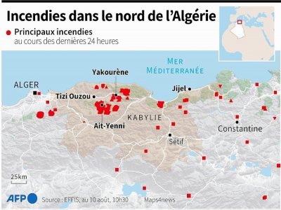 Incendies dans le nord de l'Algérie - Cléa PÉCULIER [AFP]