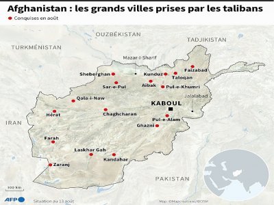 Afghanistan : les grandes villes prises par les talibans - Alain BOMMENEL [AFP]