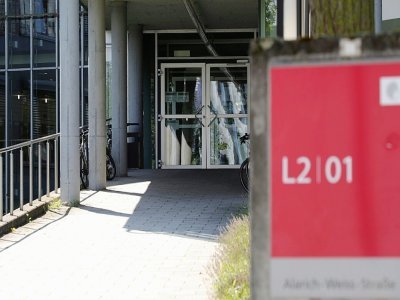 L'entrée de l'université technique de Darmstadt, le 24 août 2021 en Allemagne - ARMANDO BABANI [AFP]