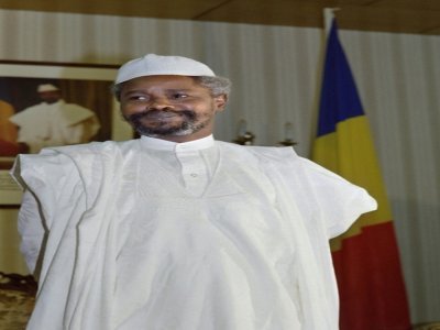 Hissène Habré à N'Djamena le 6 février 1987 - Sakaldo Dono M'Batene [AFP/Archives]