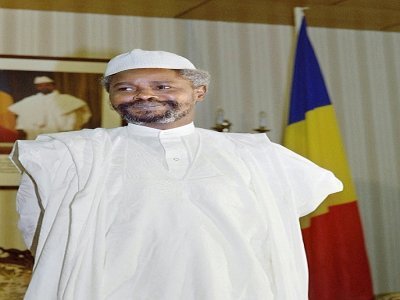 Hissène Habré à N'Djamena le 6 février 1987 - Sakaldo Dono M'Batene [AFP/Archives]
